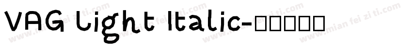 VAG Light Italic字体转换